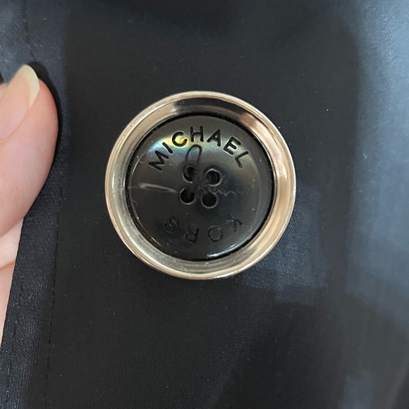 MICHAEL Michael Kors black trench coat with hood size Medium - Picture 4 of 6